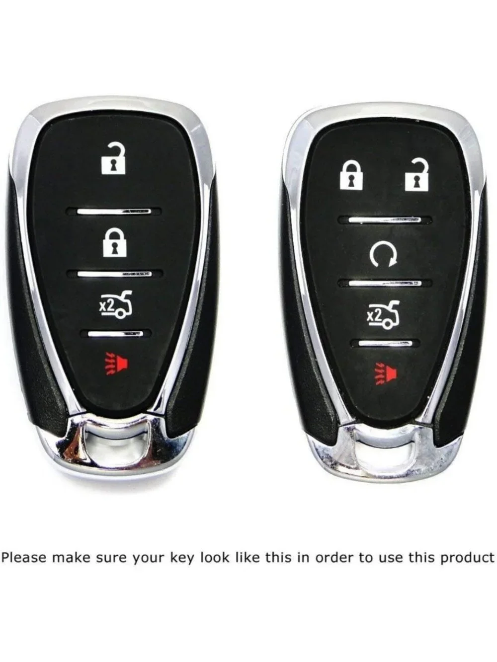 Red Carbon Fiber Key Fob Cover Case for Chevy Camaro, Malibu, Cruze, Spark, Volt